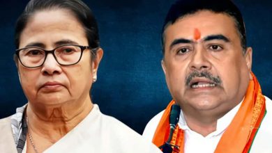 মমতা বন্দ্যোপাধ্যায় ও শুভেন্দু অধিকারী। ফাইল ছবি